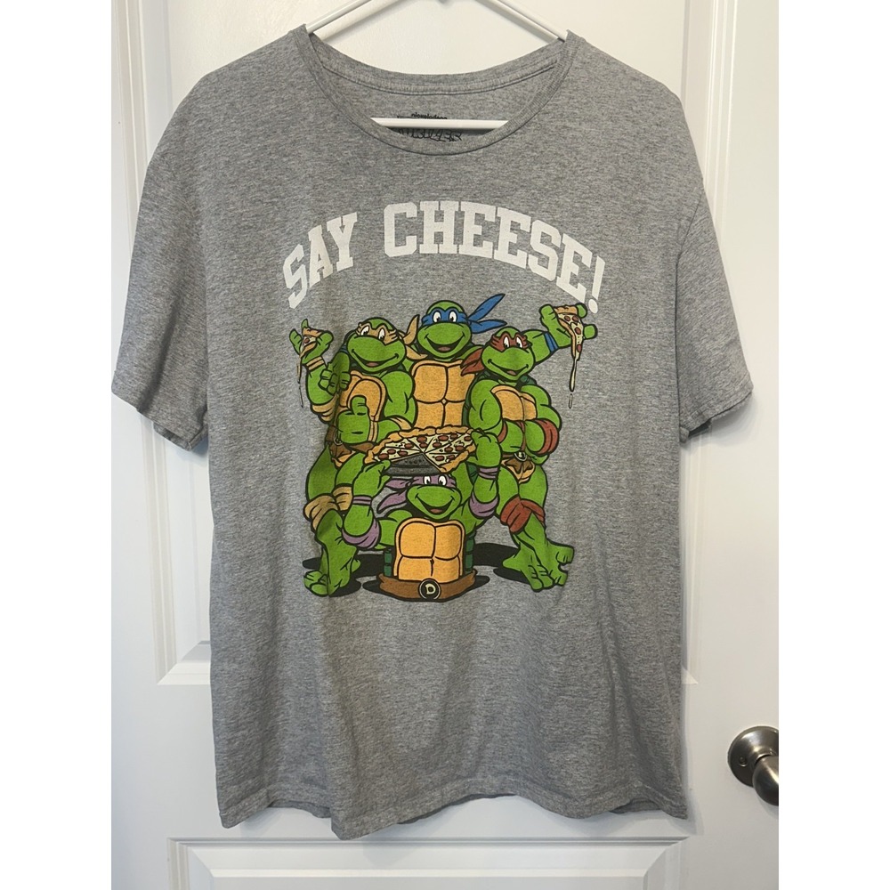 Nickelodeon Teenage Mutant Ninja Turtles Mens Graphic T-Shirt XL Grey Streetwear
